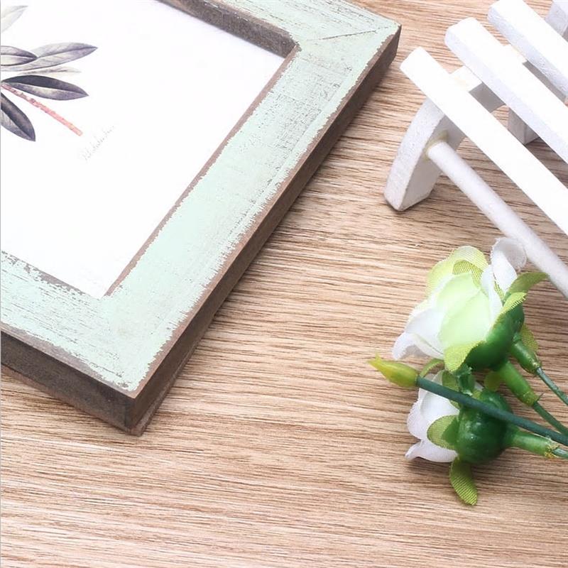 Marco de fotos Vintage familiar cálido de 6 pulgadas para decoración del hogar marcos de fotos de boda de madera Vintage con forma Irregular marco familiar