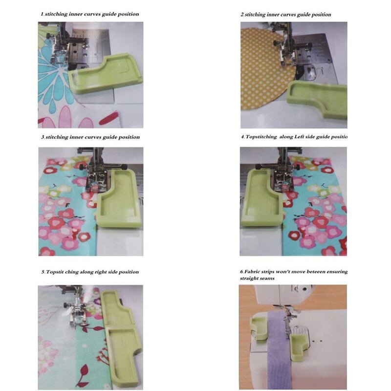 Guía de costura, placa de posicionamiento, guía de enclavamiento multifuncional, plantilla de retención de medida de rejilla, accesorios para máquina de coser 7YJ21