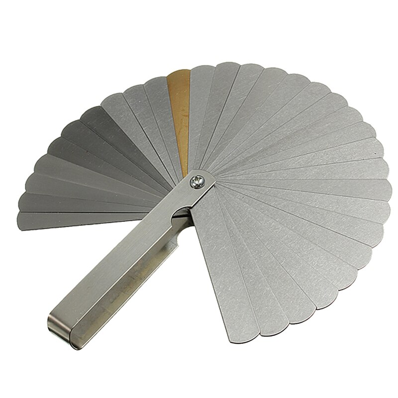 Produktbild von Zündkerzen-Abstandsmesser Set – 32 Klingen 0,04–0,88 Mm, Edelstahl, Metrisch/imperial, Praktisches Fühlerlehren-Set