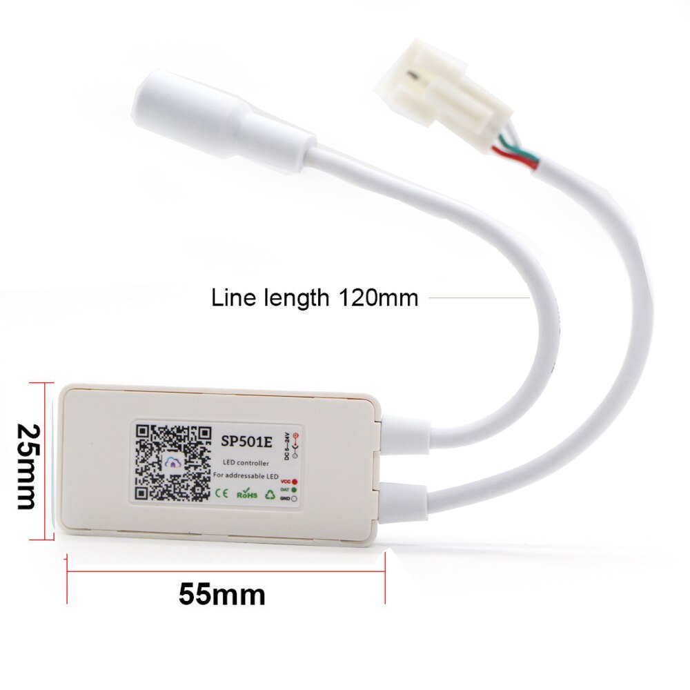 Controlador Led compatible con música, WIFI, Bluetooth, SP105E, SP107E, SP108E, SP110E, SP501E, SP601E, para WS2811, WS2812, WS2813, WS2815, SK6812