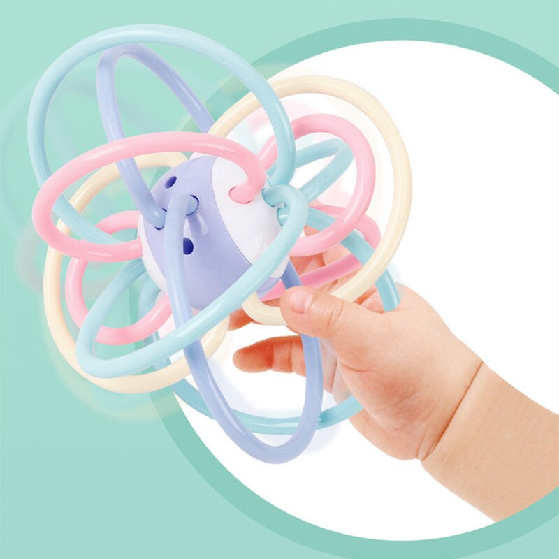 0 12 Maanden Baby Speelgoed Siliconen Pasgeboren Tactiele Zintuigen Speelgoed Bijtring Bal Rammelaar Speelgoed Training Touch Hand Grijpen Voor Baby speelgoed