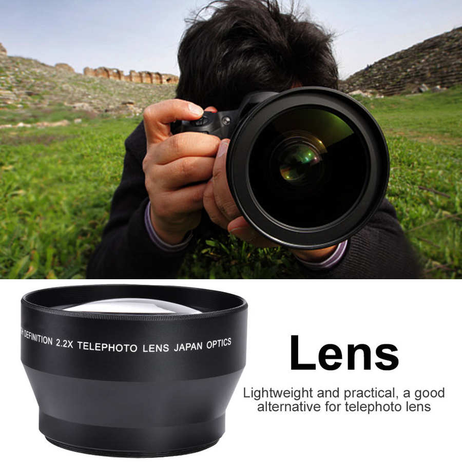 camcorders 67mm 2.2X Universal Teleconverter Telephoto Lens DSLR Cameras DSLR Accessory telephoto lens