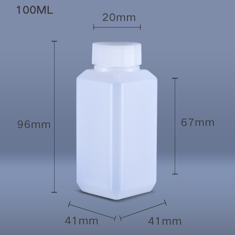 UMETASS Empty Plastic Bottle with Lid Food Grade cosmetic container travel Refillable Bottle 20ml/30ml/40ml/100ml/250m/500ml: 100ML-HDPE