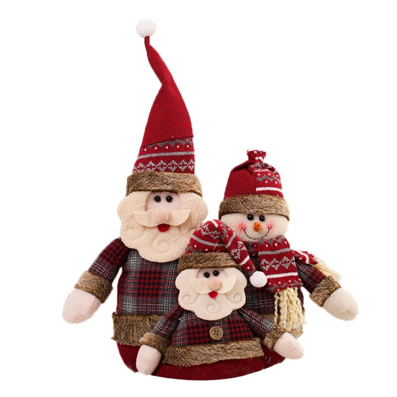 Kerst Kerstman Pop Kerst Ornament Lange Benen Tafel Haard Home Decoratie Kerst Beeldjes Pluche M6CE: L