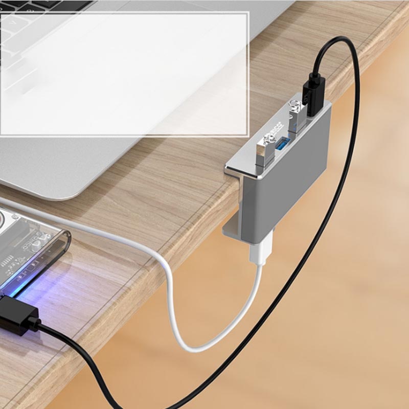 ORICO USB Hub USB 3.0 HUB Opladen Hub Professionele Clip Aluminium 4 Poorten Draagbare Size Reizen Station voor laptop