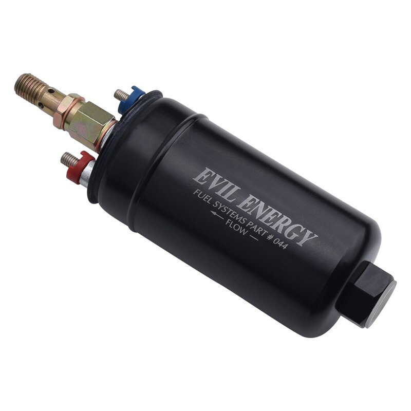 evil energy 300lph Electric Fuel Pump Kit High Pressure External Inline Fuel Pump With 6AN 10AN Connector