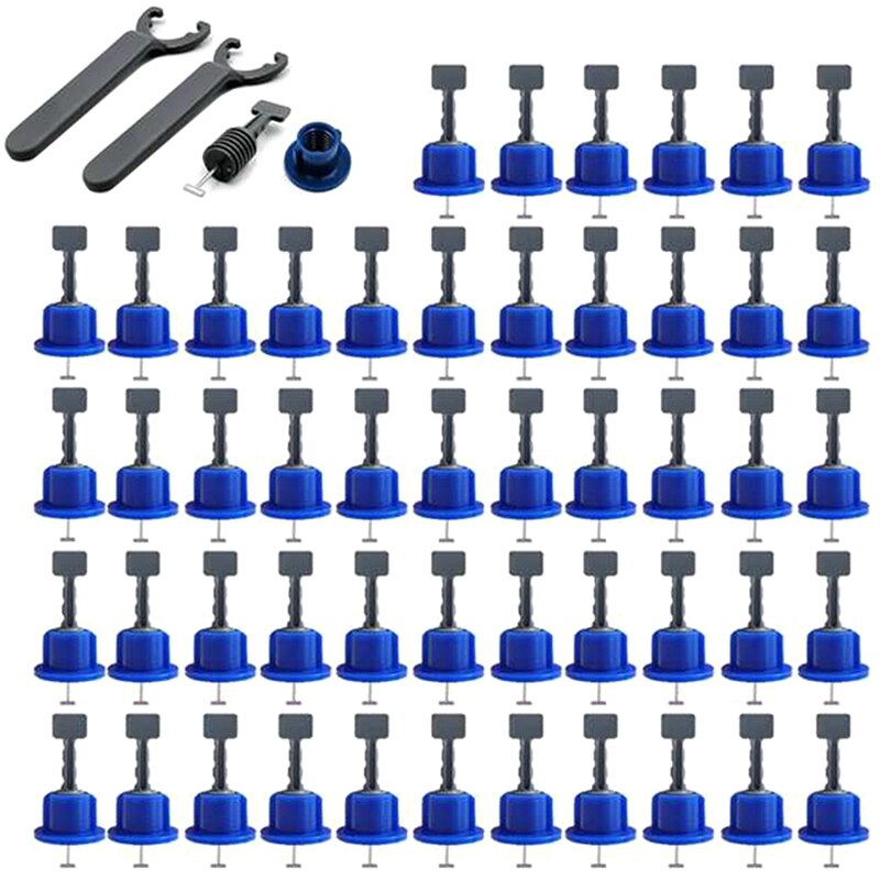 100Pcs Flat Ceramic Floor Wall Construction Tools Reusable Tile Leveling System Kittile Leveling System Kit for Tile