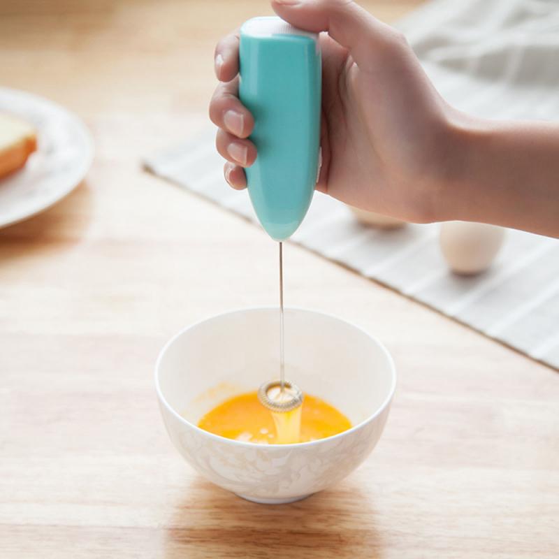 Milk Drink Coffee Whisk Mixer Electric Egg Beater Frother Foamer Mini Handle Stirrer Practical Home Kitchen Cooking Tools