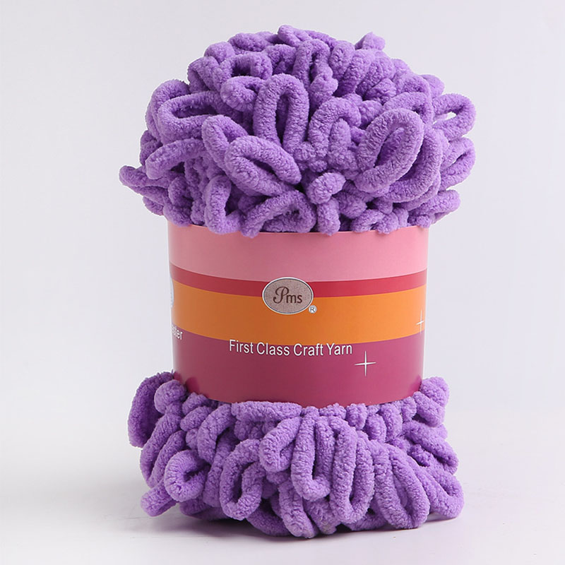 Hilo grueso de chenilla para tejer a mano, 100G, para manta de ganchillo, alfombra, manualidades: Plata