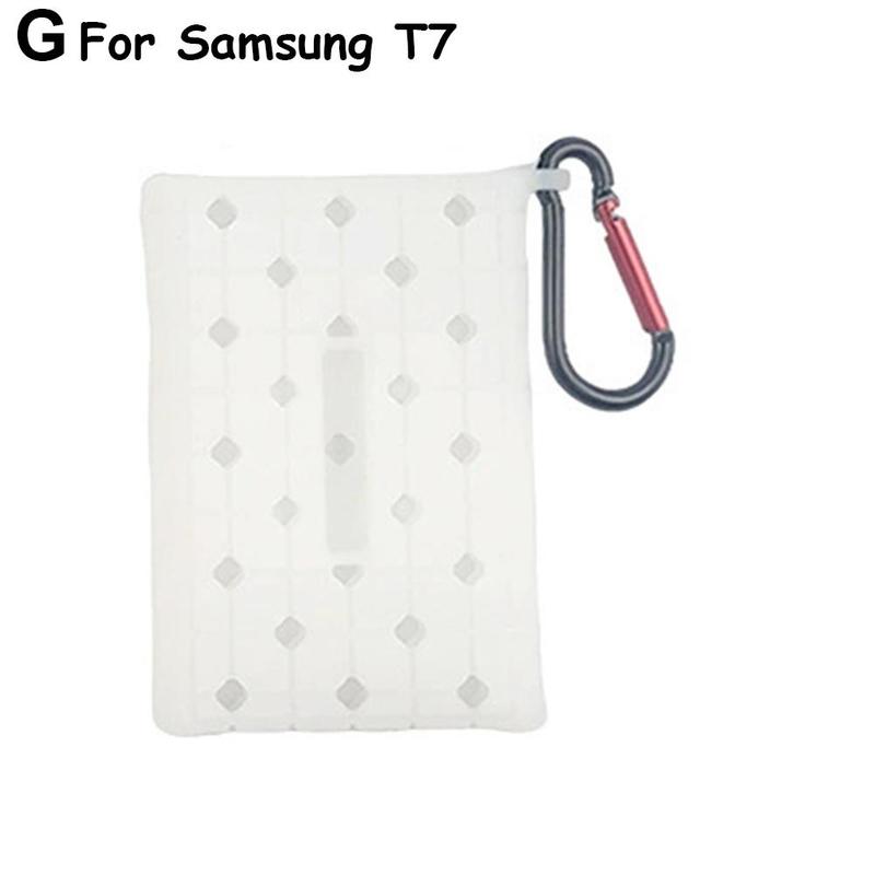 Portable SSD PSSD Sleeve Skin Hard Disk Hard Drive Protective Cover Anti-fall Silicone Case For Samsung T7: G