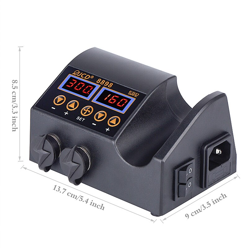 Estación de soldadura de reprocesado SMD 2 en 1, 750W, pantalla Digital LCD, estación de soldadura de hierro para soldadura de aire, PCB BGA, reparación de IC 8898