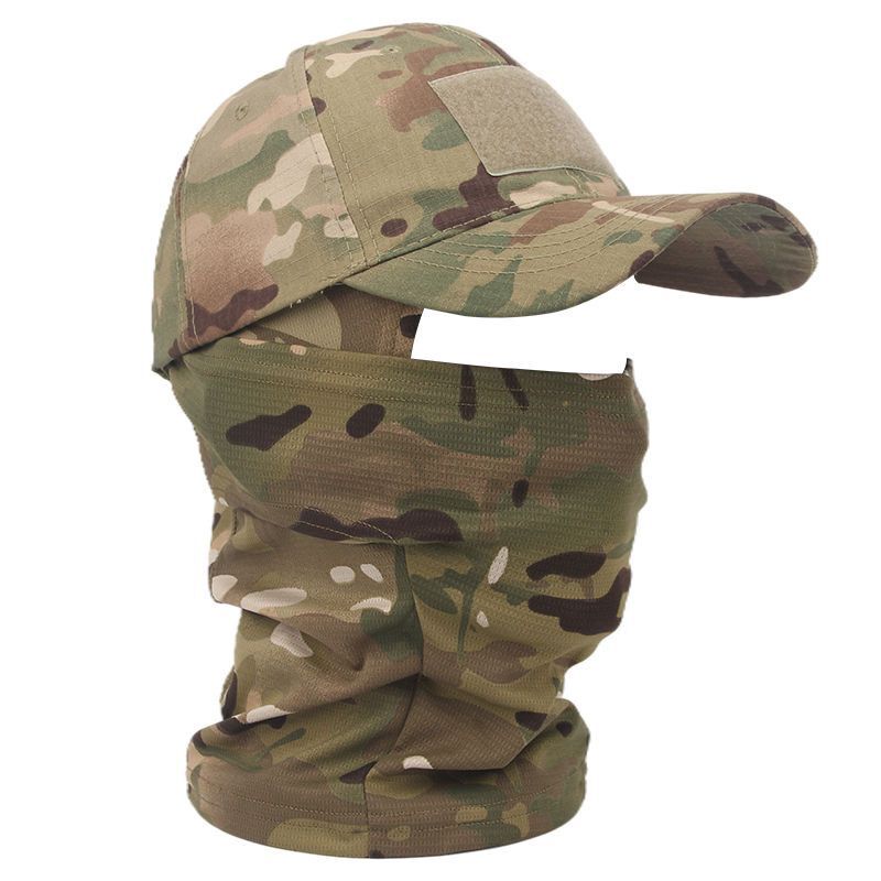 Gorras de béisbol tácticas para exteriores para hombres y mujeres, sombreros de sol Snapback a prueba de sol, pasamontañas de camuflaje informal, media máscara de esquí, 2024