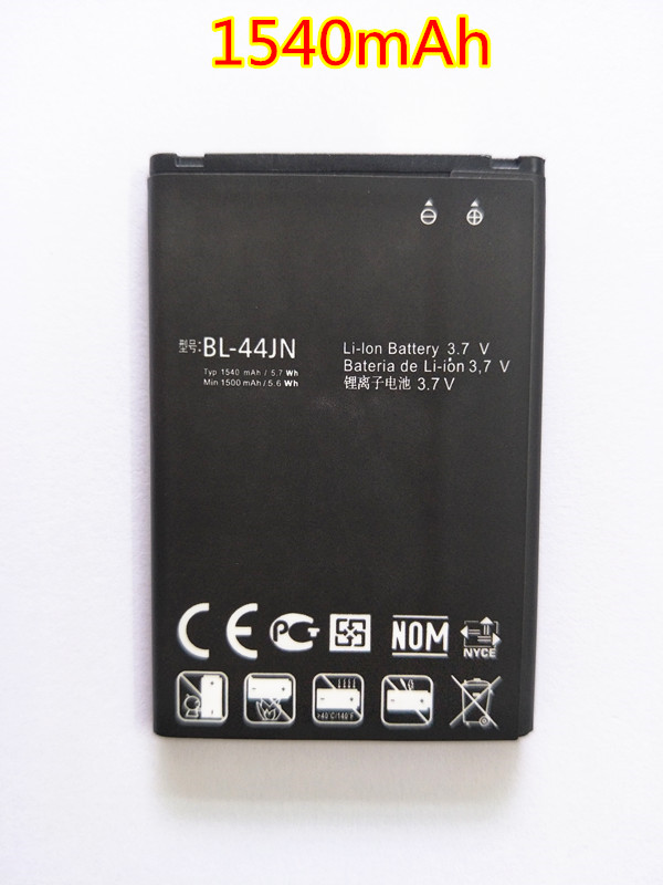 AZK 1540mAh BL-44JN Battery For LG Optimus Black P970 MS840 L5 P690 C660 P693 P698 E510 E610 E615 E612 E730 E400 Battery