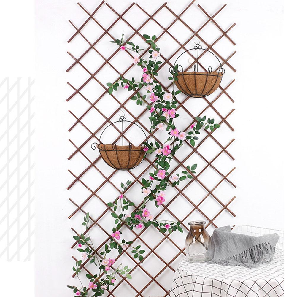 Retractable Outdoor Wood Fence Indoor Outdoor Decorations Fence Garden Balcony Vine Frame Wedding Shooting Props