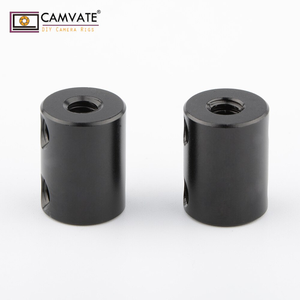 CAMVATE 2Pieces Camera 15mm Aluminum Alloy Micro Rod (20mm Long )With 1/4'' thread For DSLR Camera Shoulder Rig Support System