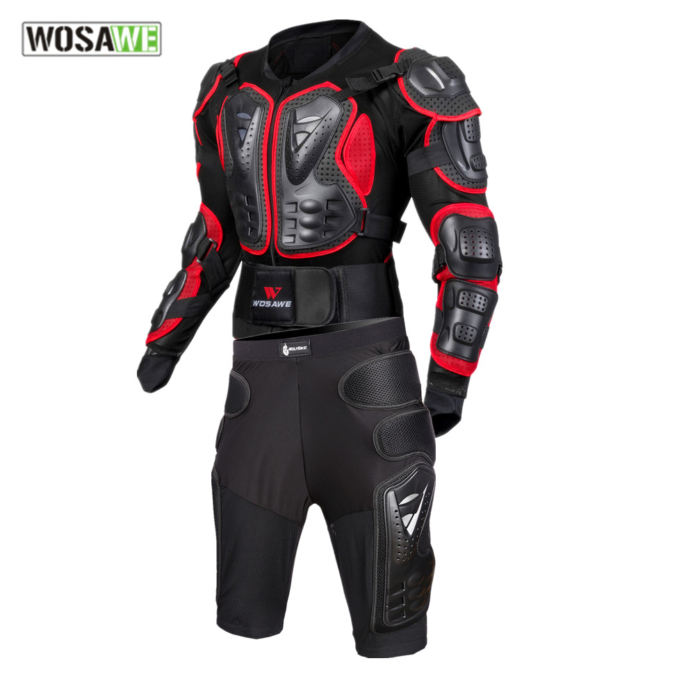 WOSAWE moto cross kleding combinaties moto borst Terug ondersteuning kleding Armor hip Protector jassen mannen moto cross Kleding