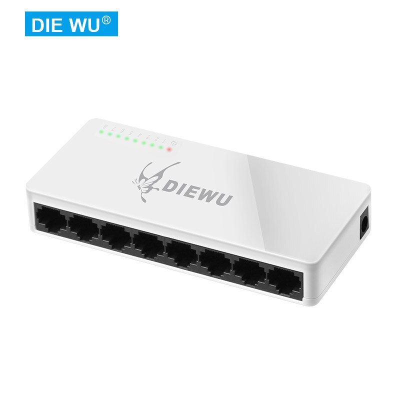 TXE114 8 Port 10/100Mbps Fast Ethernet Switch/Mini/Desktop Ethernet Splitter/Ethernet Hub/plug En Play/Fanless Rustig