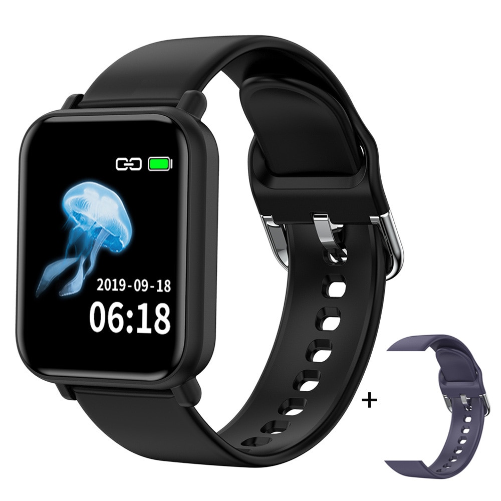 Colmi Smart Horloge IP68 Waterdichte Hartslagmeter Meerdere Sport Fitness Tracker Mannen En Vrouwen Fitness Tracker Pk B57: Black And Blue strap