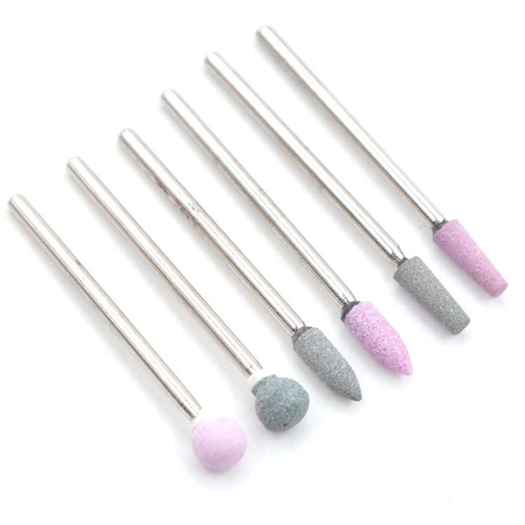 6 Stuks Nail Drill Bit Set Diamond Keramische Nozzle Voor Manicure Elektrische Frees Voor Manicure Machine Frees Voor nail: Oranje
