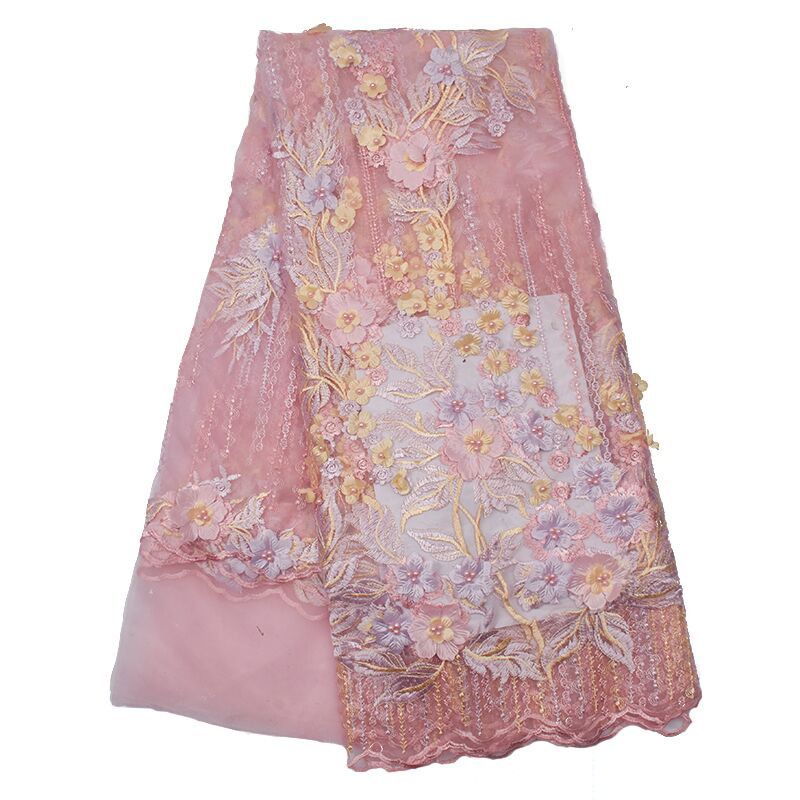 Franse kant borduren stof heet verkoop vrouwen kleding kant stof trouwjurk jurk: Diepe Groene