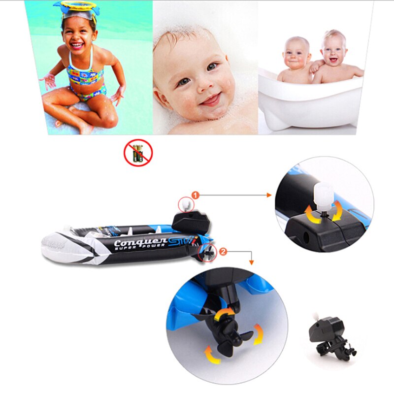 3 pcs/1 Set Opblaasbare Boot Play Water Badkamer Bad Speelgoed Opblaasbare Boot Baby Speelgoed Kid Clockwork Wind up