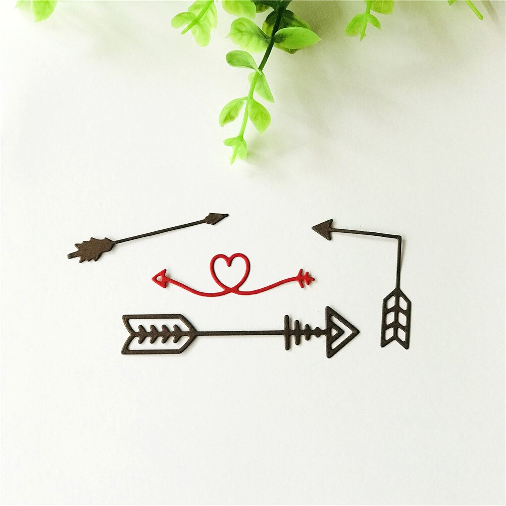 4Pcs Embossing Paper Cards Decor Stencils for Scrapbooking Album Pop Love Stripe Metal Cutting Dies