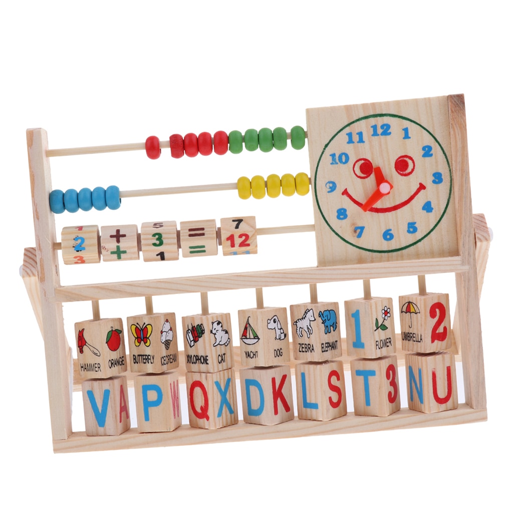 Multi-Functionele Klok Leren Tijd Math Educatief Speelgoed Voor Baby 'S