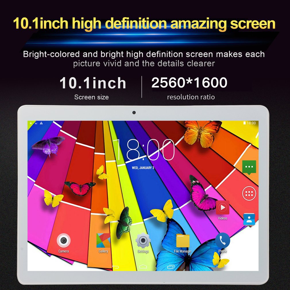 10.1 Inch tablet PC Large Screen tablet android 8.10 8GB RAM 64GB ROM WiFi GPS 10.1 IPS 2560*1600