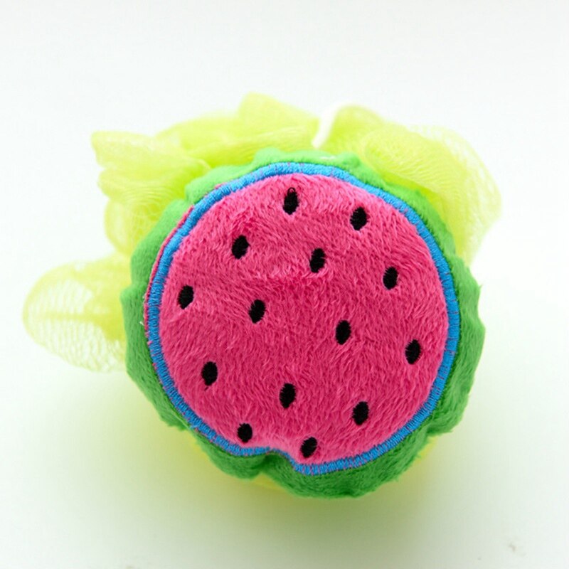 Children Bath Ball Fruit Shape Baby Kids Bath Wipe Soft Large Foaming Ball Infant Nursing Supplies Bath Flower: W