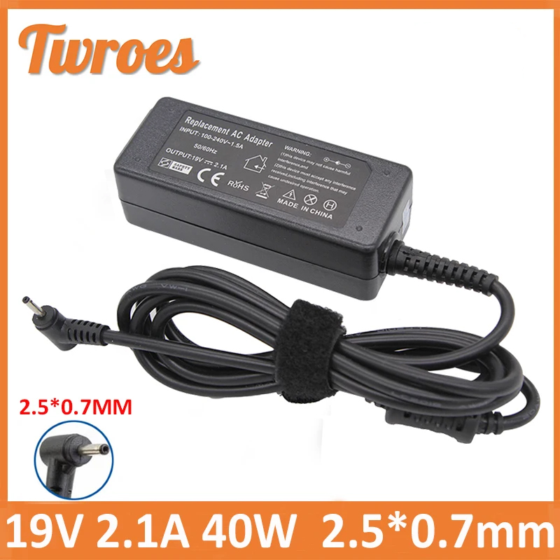 40w 19v 2.5a 2,1*2.5mm Laptop-Lade adapter für asus eee 0,7 px b d ha b e pqd px ha x101ch 1215b