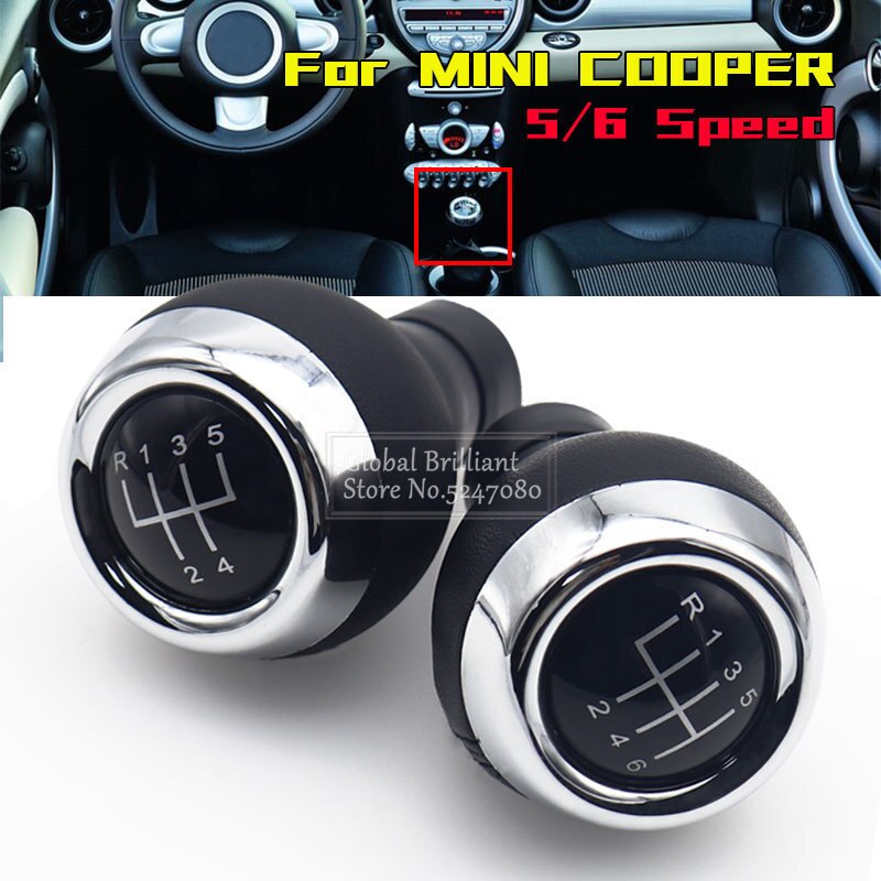 Pommeau de levier de vitesse MT pour Mini Cooper, boîtier noir, 5 ou 6 vitesses, R55, R56, R57, R58, R59, R60, R61, F54, F55, F56, F57