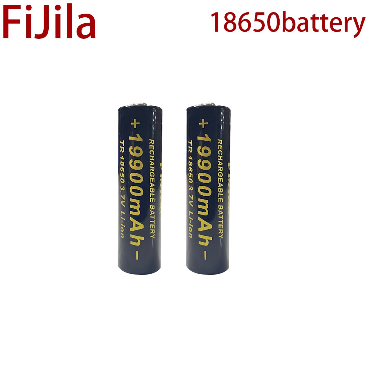 100% 18650 Lithium Batteries Flashlight 18650 Rechargeable-Battery 3.7V 19900 Mah for Flashlight + charger: 2pcs