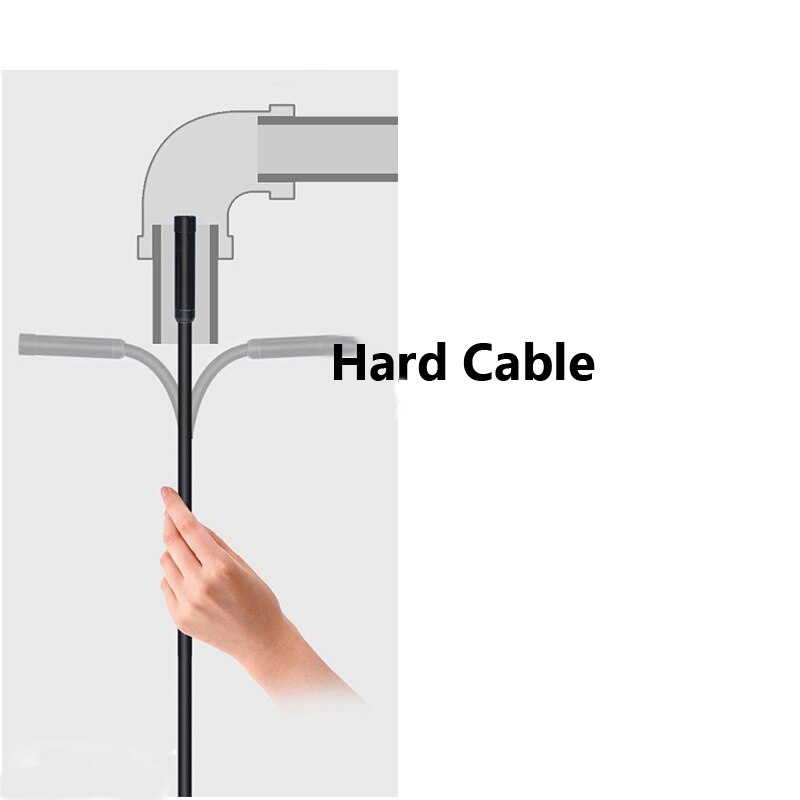 HD 1080P USB Endoscope Camera 8mm 2M Semi-Rigied Flexible Snake Endoscopy Inspection Borescope Camera 8led for PC Android: Hard Cable / 5M