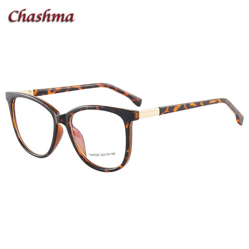 Anti Blue Ray Optical Glasses Frame TR90 Women Square Spectalces Students Gafas Prescription Lenses: Leopard