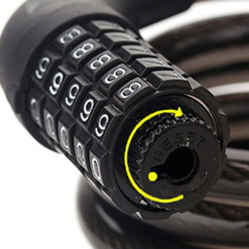 Bike Lock Bicycle 5 Digit Code Combination Bicycle Lock Bicycle Security Lock Bicycle Equipment MTB Anti-theft Lock