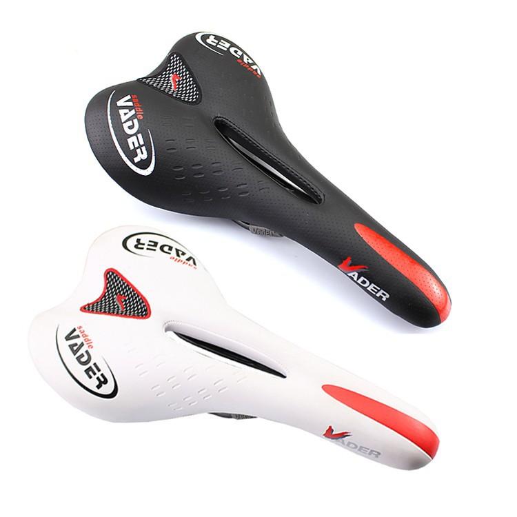 Banco de ciclismo vader branco e preto, banco de bicicleta para estrada mtb, mulheres e homens à prova d'água, couro pu confortável
