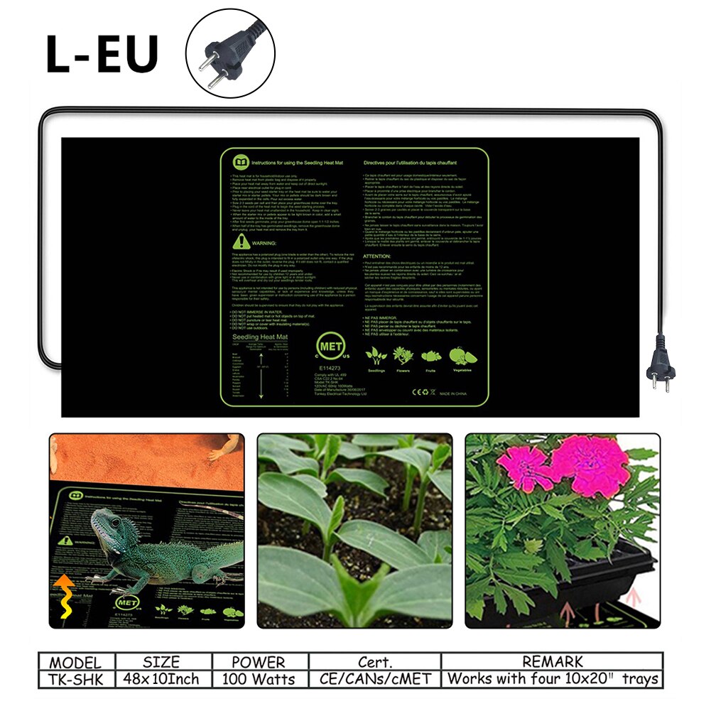 Waterproof Seedling Heat Mat Plant Seed Germination Propagation Clone Seed Starting Planter Warm Pad Heating Mat Pet Heating Pad