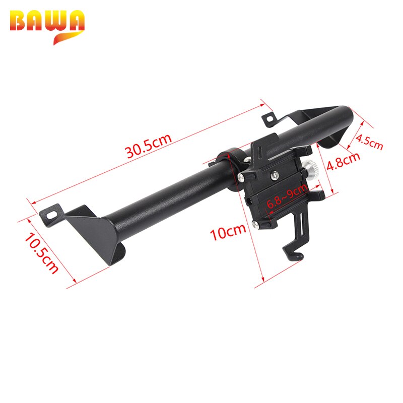 BAWA GPS Fixed frame For Jeep Gladiator JT + Car Mobile Phone Support Holder Accessories For Jeep Wrangler JL +