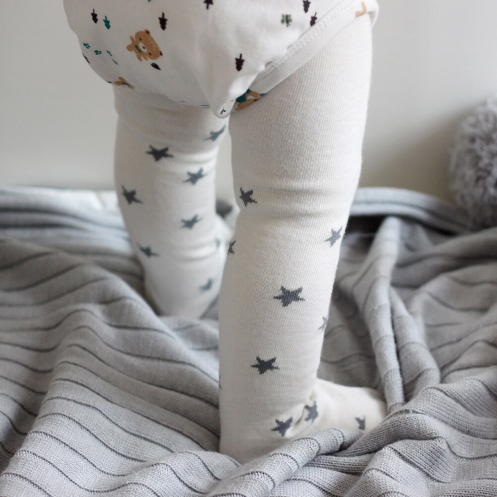 Leggings d'automne-hiver 1/6 ans | Collants fins et en coton imprimé par étoile, pour nouveaux nés et petits enfants, bas pour garçons