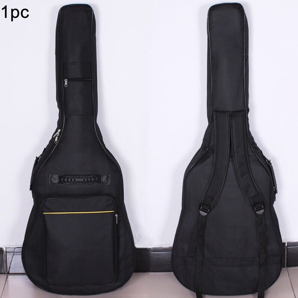 Zipper Oxford Cloth Full Size Cover Carry Soft Interior Pockets Case Thicken Padded Protective Guitar Bag Reinforced Waterproof