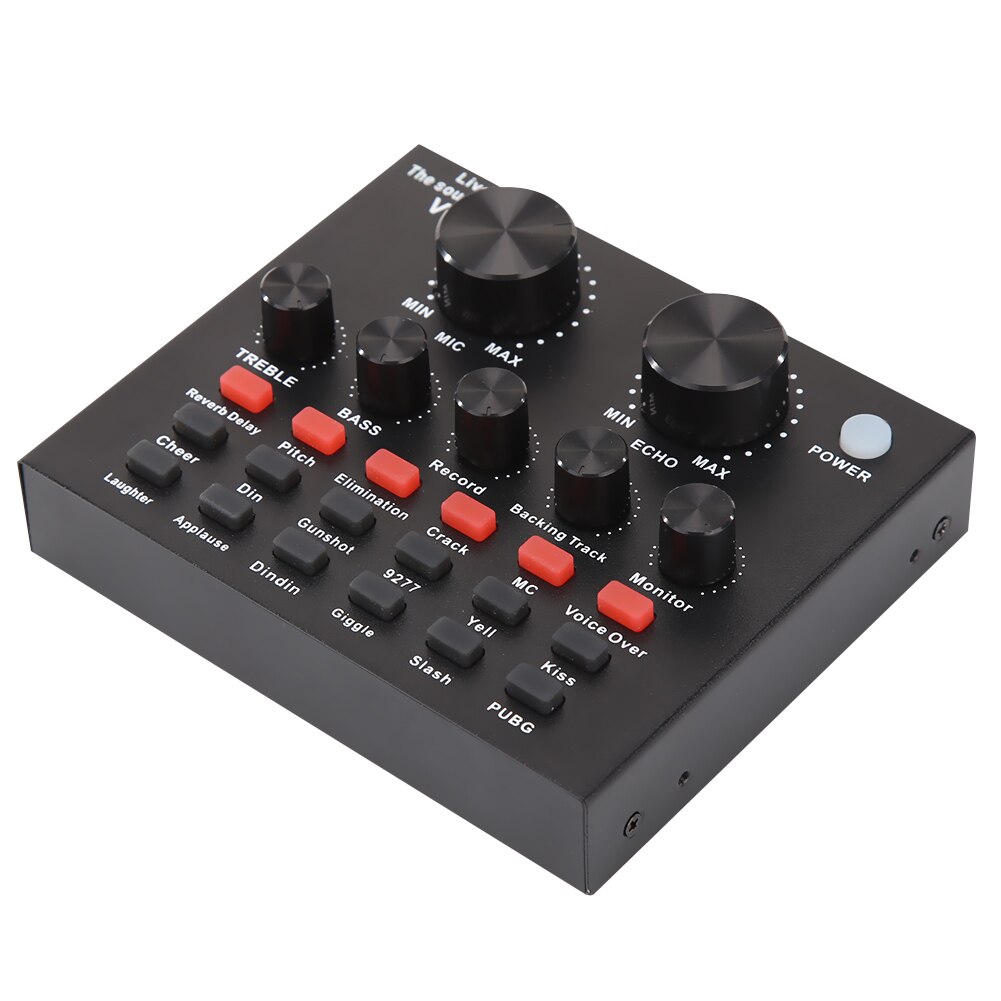 V8 Soundkarte Audio- einstellen Schnittstelle Externe Usb Live Mikrofon Soundkarte Bluetooth Funktion für Computer Pc praktisch Singen