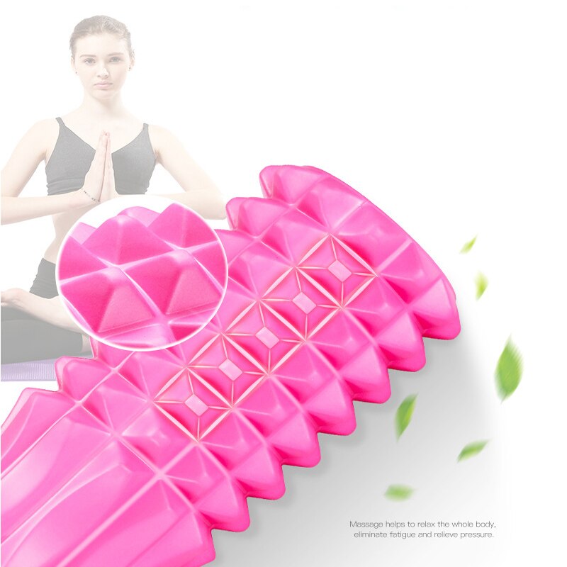 Foam Yoga Pilates Yoga Column Foam Roller Fitness Yoga Foam Block Two Sizes Grid Trigger Point Therapy Physio Muscle Relaxation