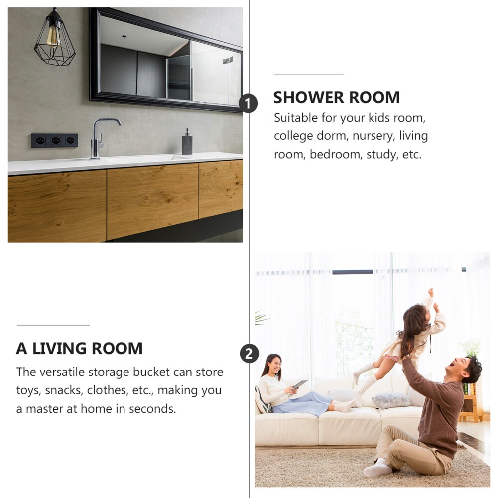 1 Pc Practical Foldable Linen Basket Storage Basket Laundry Basket Sundries Basket for Living Room Kitcken Bathroom