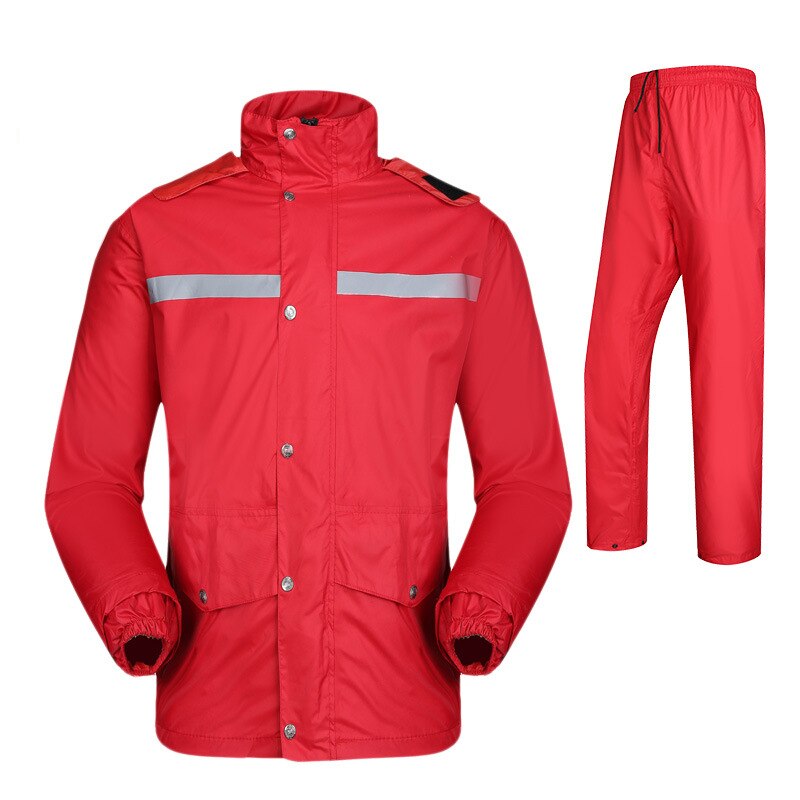 Mannen Ondoordringbare Regen Jas Voor Motorfiets Twee Lagen Waterdichte Stof Regenjas Set Mannen Ondoordringbare Regen Jas Voor Motorfiets Twee Lagen Waterdichte Stof Regenjas Set