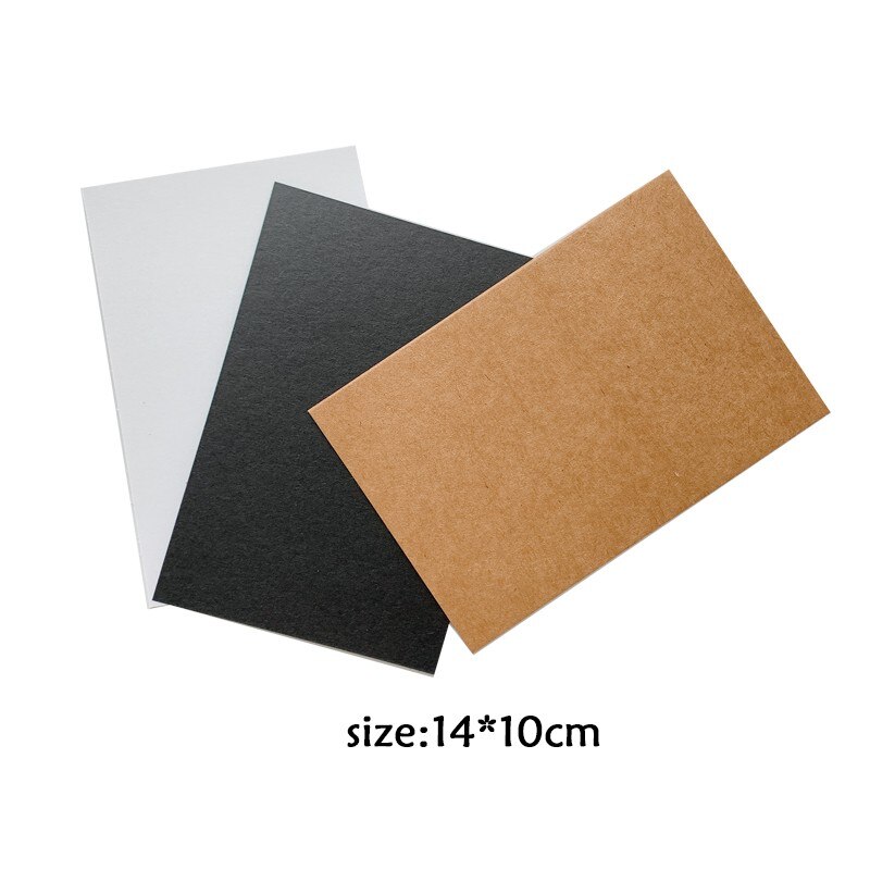 20PCS/pack Vintage Blank Postcards Kraft Paper Greeting Card Black Card Party invitation
