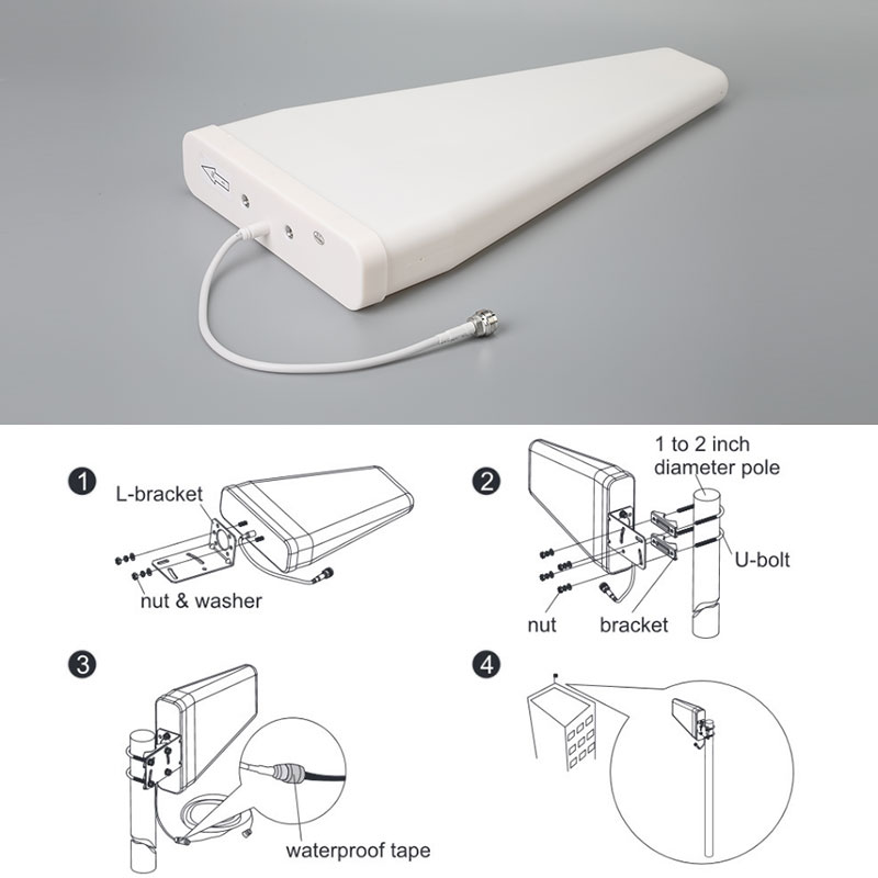 698~960/1710~2700 MHz Log-Periodic Antenna 11dBi High Gain Directional Outdoor Antenna N-Female Connector For Signal Booster