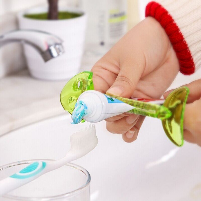 Clear Fish Bone Toothpaste Squeezer Paste Tube Dispenser Clip Cosmetics Cleanser Extruder Clamp Bathroom Accessories