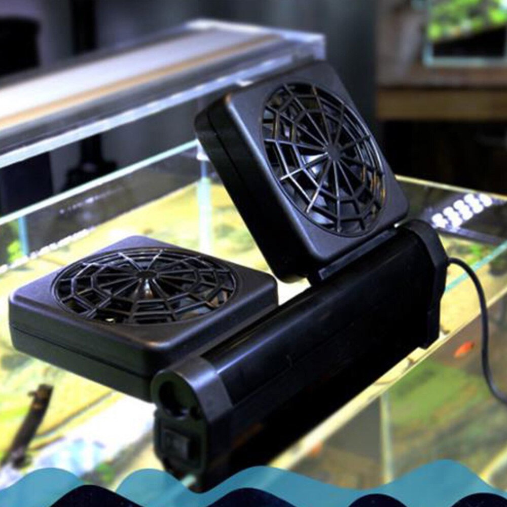Verstelbare dompelbare aquariumkoeling en koelventilator aquariumkoeling geluidsarme radiator met beschermnet 1/2/3/4/5 koppen