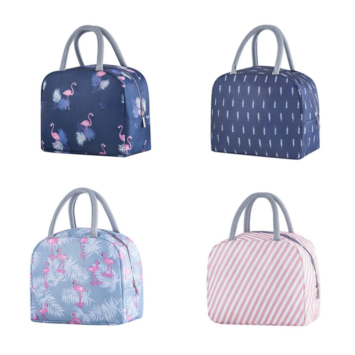 Bolsas de almuerzo con aislamiento de animales de dibujos animados para hombres y mujeres Unisex bolsa de mano reutilizable resistente al agua para la escuela Oficina Picnic