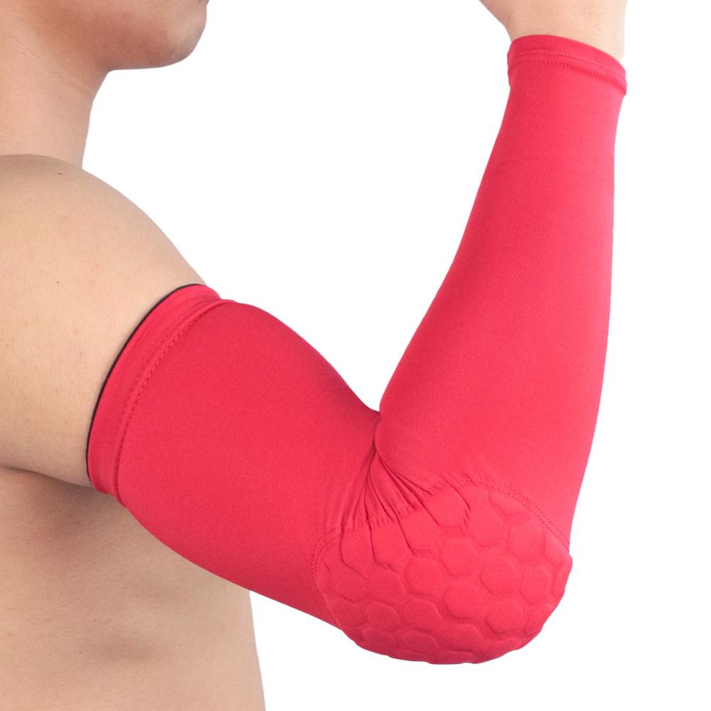 Ochraniacz sportowy Arm Honeycomb antykolizyjna osłona na łokieć koszykówka tenis Badminton: Red / M